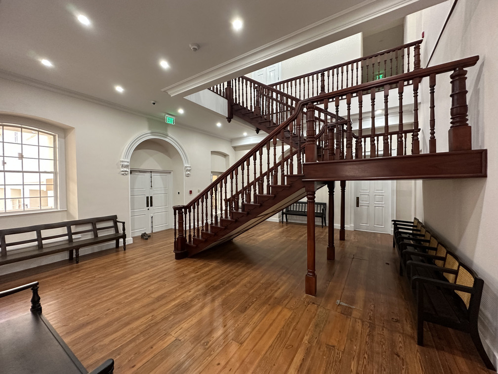 The staircase at the Old Supreme Courts Complex
